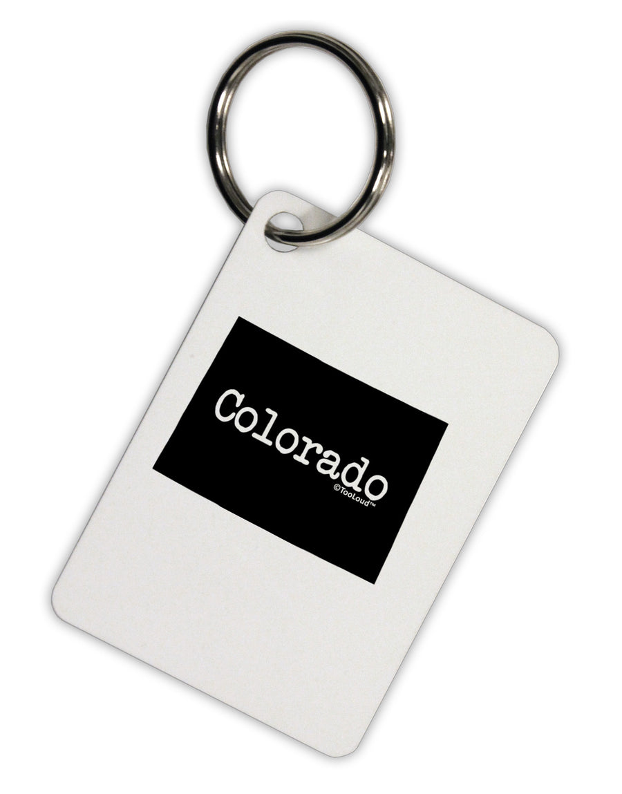 Colorado - United States Shape Aluminum Keyring Tag-Keyring-TooLoud-White-Davson Sales