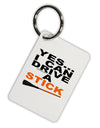 Drive Stick Orange Aluminum Keyring Tag-Keyring-TooLoud-White-Davson Sales