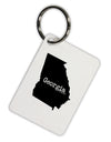 Georgia - United States Shape Aluminum Keyring Tag-Keyring-TooLoud-White-Davson Sales