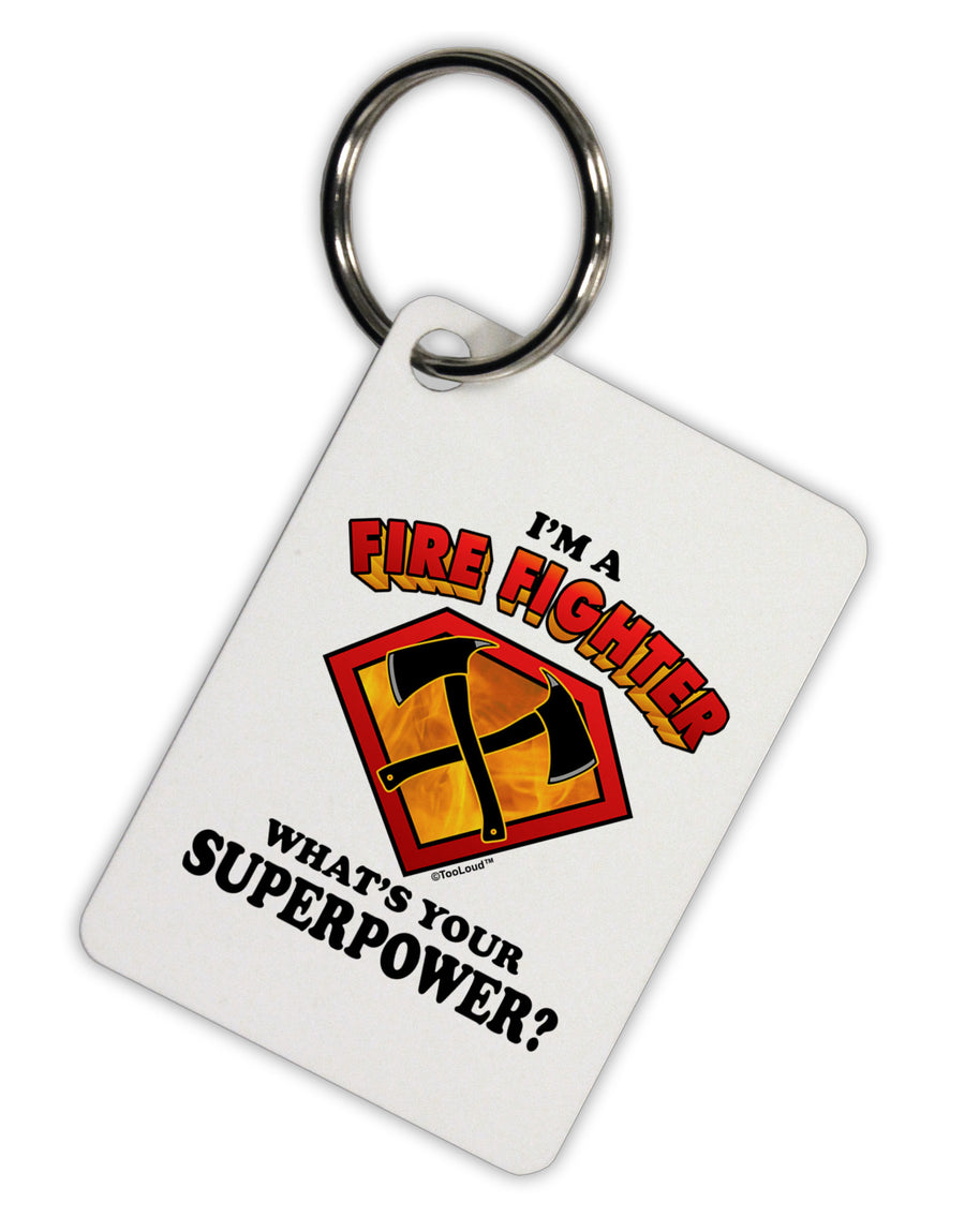 Fire Fighter - Superpower Aluminum Keyring Tag-Keyring-TooLoud-White-Davson Sales
