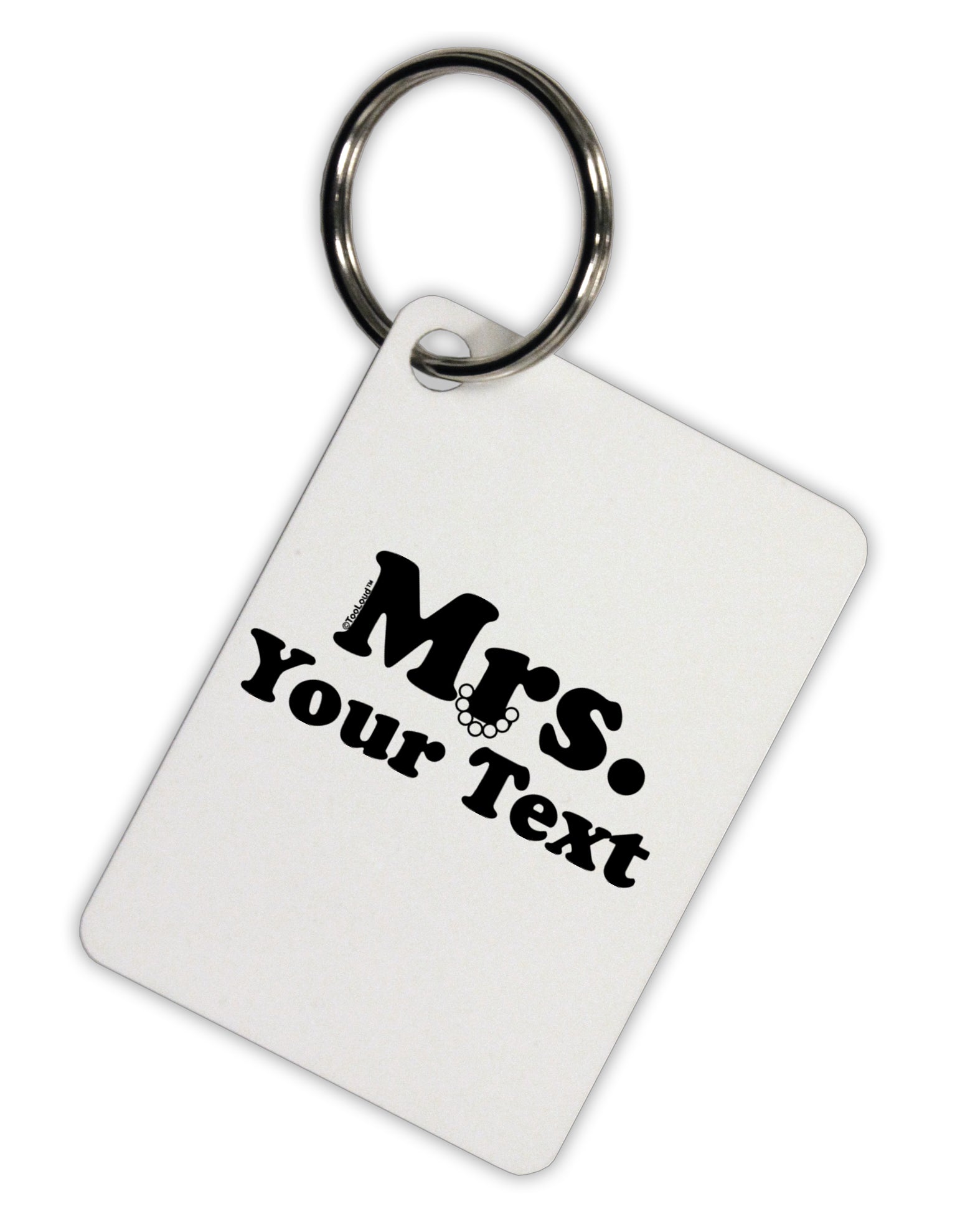 Personalized Mrs Classy Aluminum Keyring Tag by TooLoud-Keyring-TooLoud-White-Davson Sales