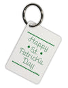 Happy St Patricks Day Clovers Aluminum Keyring Tag-Keyring-TooLoud-White-Davson Sales