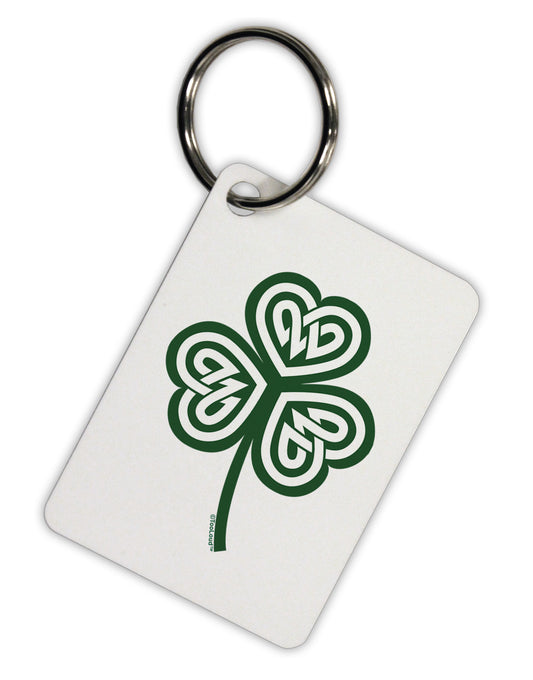 Celtic Knot Irish Shamrock Aluminum Keyring Tag-Keyring-TooLoud-White-Davson Sales