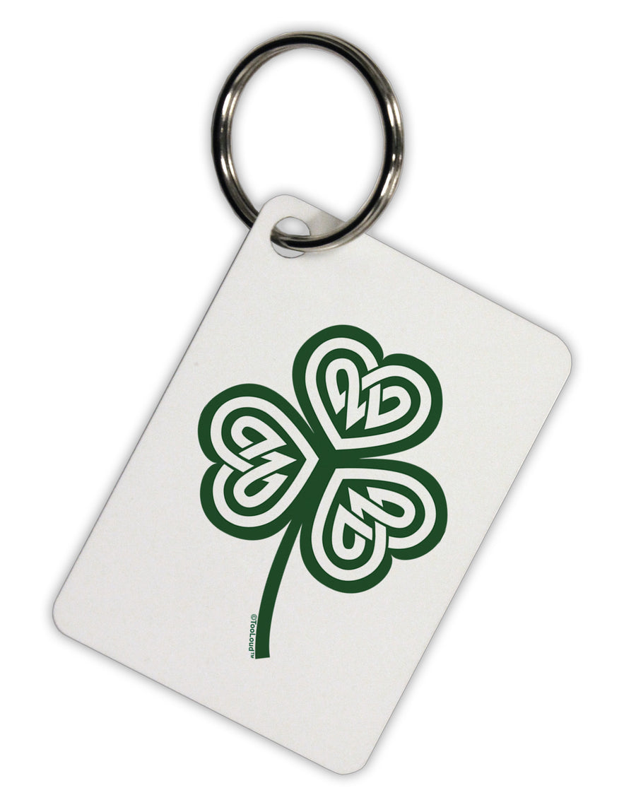 Celtic Knot Irish Shamrock Aluminum Keyring Tag-Keyring-TooLoud-White-Davson Sales