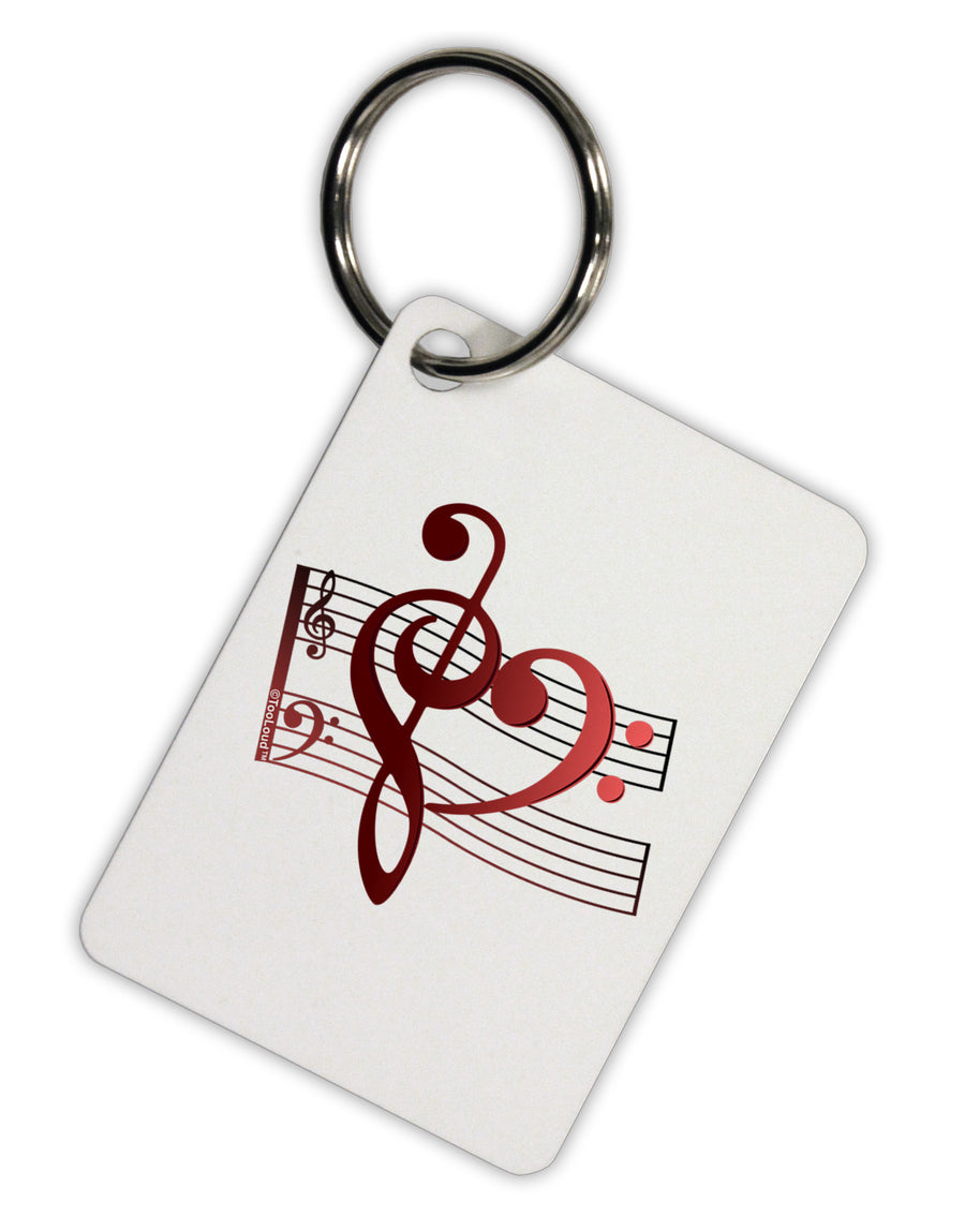 Heart Sheet Music Aluminum Keyring Tag-Keyring-TooLoud-White-Davson Sales