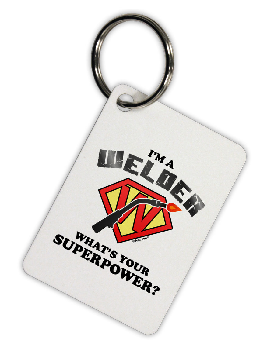 Welder - Superpower Aluminum Keyring Tag-Keyring-TooLoud-White-Davson Sales