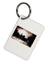 Nighttime Flamingos Aluminum Keyring Tag-Keyring-TooLoud-White-Davson Sales