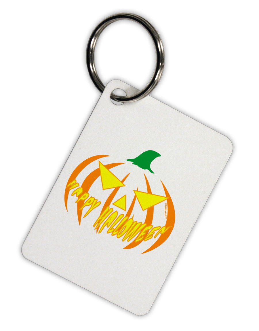 Happy Halloween Jack Yellow Aluminum Keyring Tag-Keyring-TooLoud-White-Davson Sales