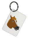 Silly Cartoon Horse Head Aluminum Keyring Tag-Keyring-TooLoud-White-Davson Sales