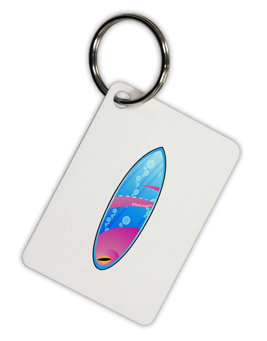 Octopus Surfboard Aluminum Keyring Tag by TooLoud-Keyring-TooLoud-White-Davson Sales