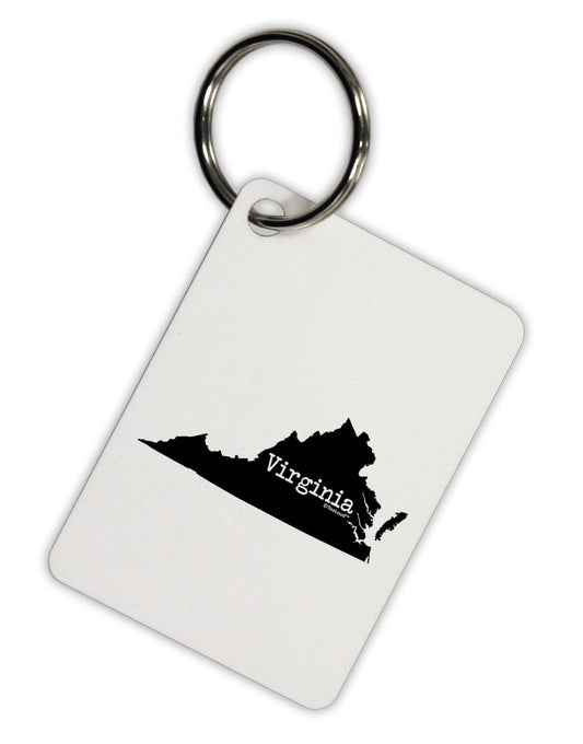 Virginia - United States Shape Aluminum Keyring Tag by TooLoud-Keyring-TooLoud-White-Davson Sales