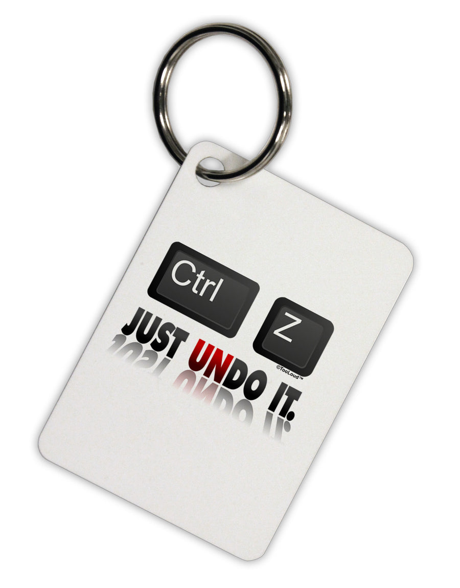 Ctrl Z Just Undo It Aluminum Keyring Tag-Keyring-TooLoud-White-Davson Sales