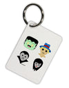 Cute Pixel Monsters Aluminum Keyring Tag-Keyring-TooLoud-White-Davson Sales