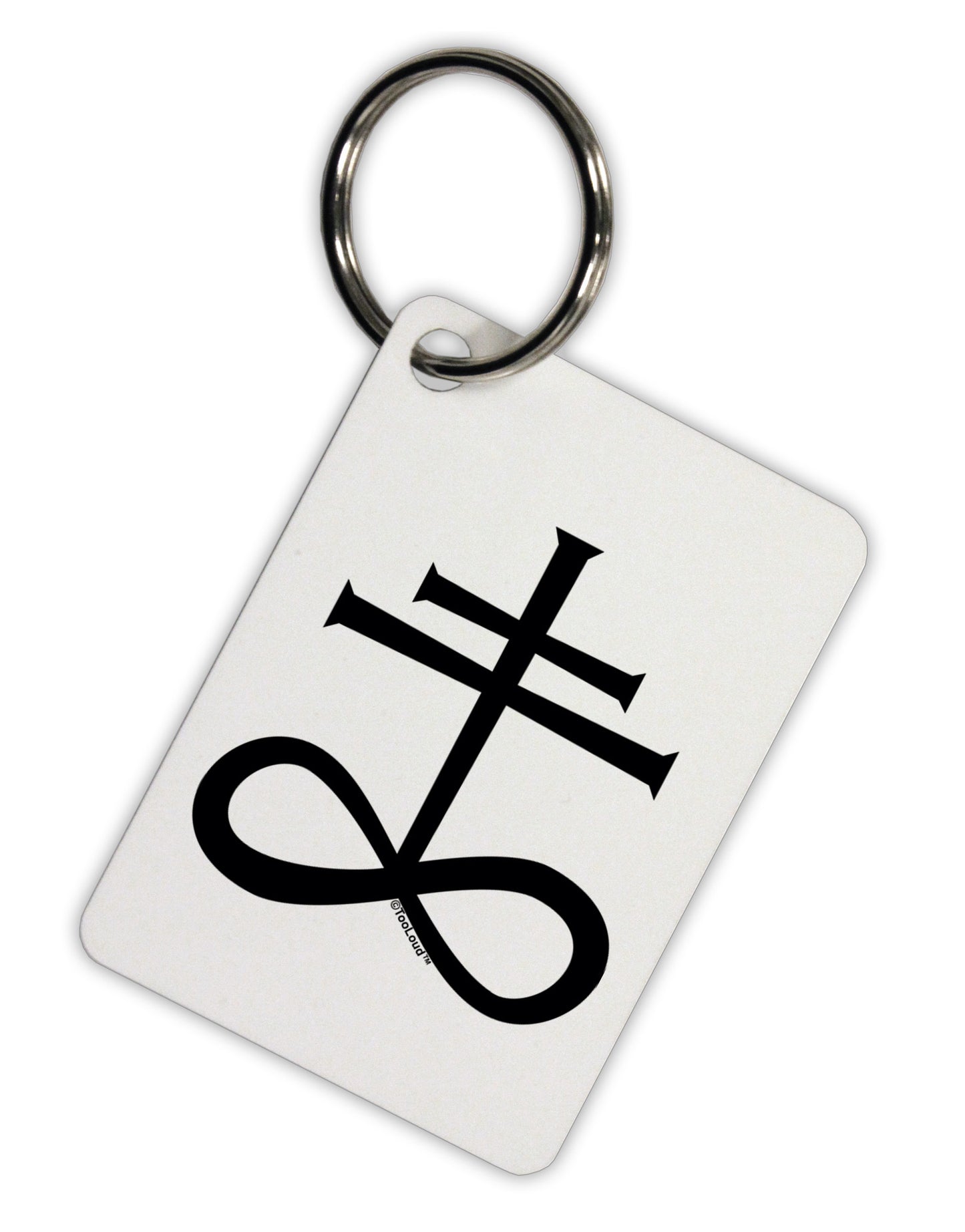 Sulphur Cross Aluminum Keyring Tag-Keyring-TooLoud-White-Davson Sales