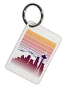 Seattle Skyline Sunrise Aluminum Keyring Tag-Keyring-TooLoud-White-Davson Sales