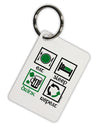 Eat Sleep Drink Green Beer Repeat Aluminum Keyring Tag-Keyring-TooLoud-White-Davson Sales