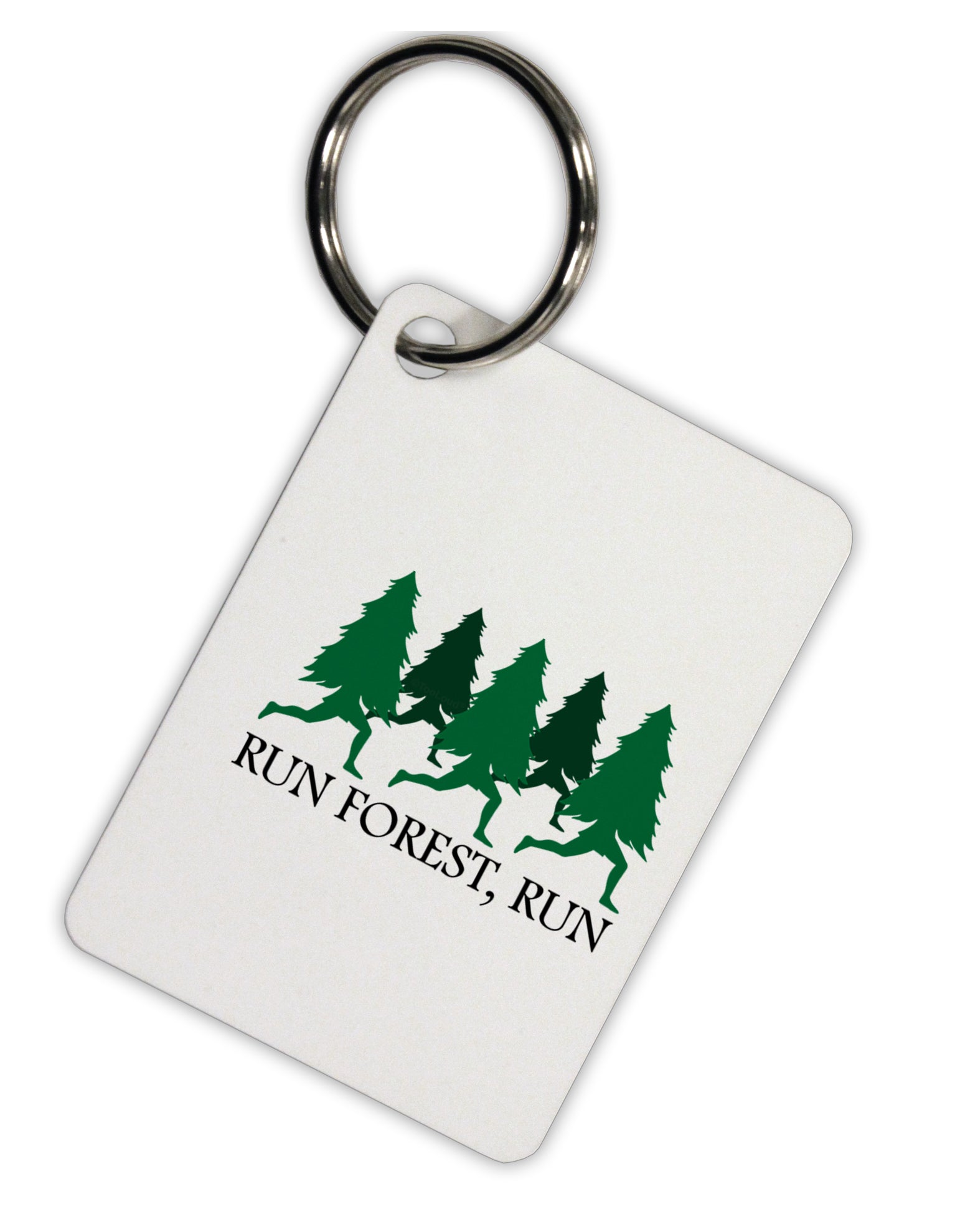 Run Forest Run Funny Aluminum Keyring Tag by TooLoud-TooLoud-Davson Sales