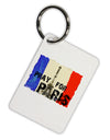 Pray For Paris Watercolor Aluminum Keyring Tag-Keyring-TooLoud-White-Davson Sales