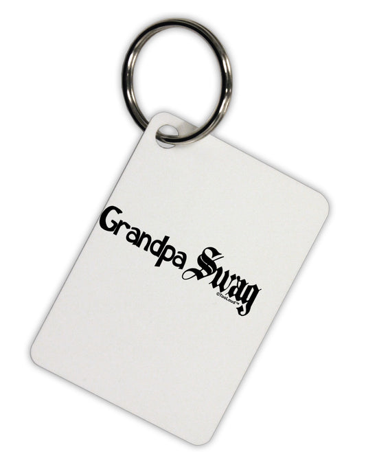 Grandpa Swag Text Aluminum Keyring Tag by TooLoud-Keyring-TooLoud-White-Davson Sales