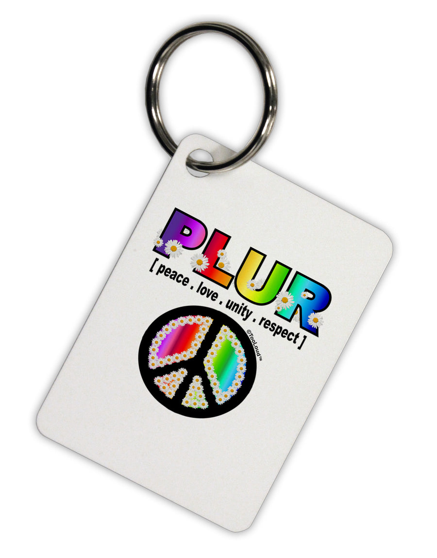 PLUR Rainbow Aluminum Keyring Tag-Keyring-TooLoud-White-Davson Sales