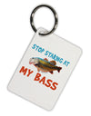 Stop Staring At My Bass Aluminum Keyring Tag-Keyring-TooLoud-White-Davson Sales