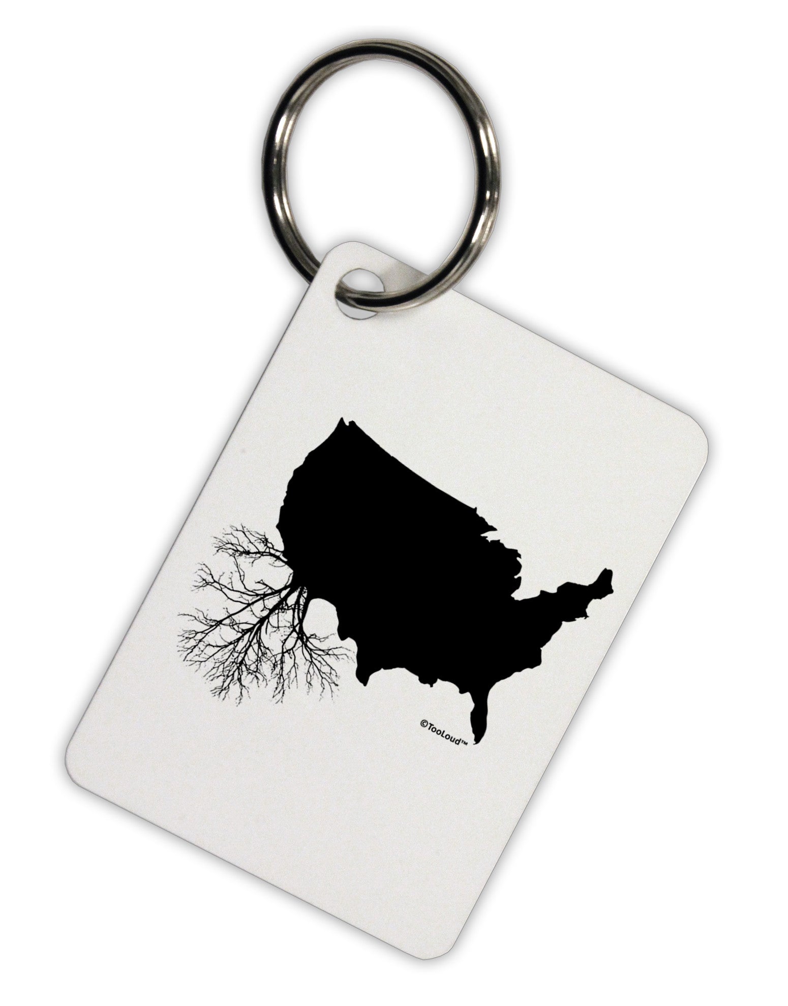 American Roots Design Aluminum Keyring Tag by TooLoud-Keyring-TooLoud-White-Davson Sales
