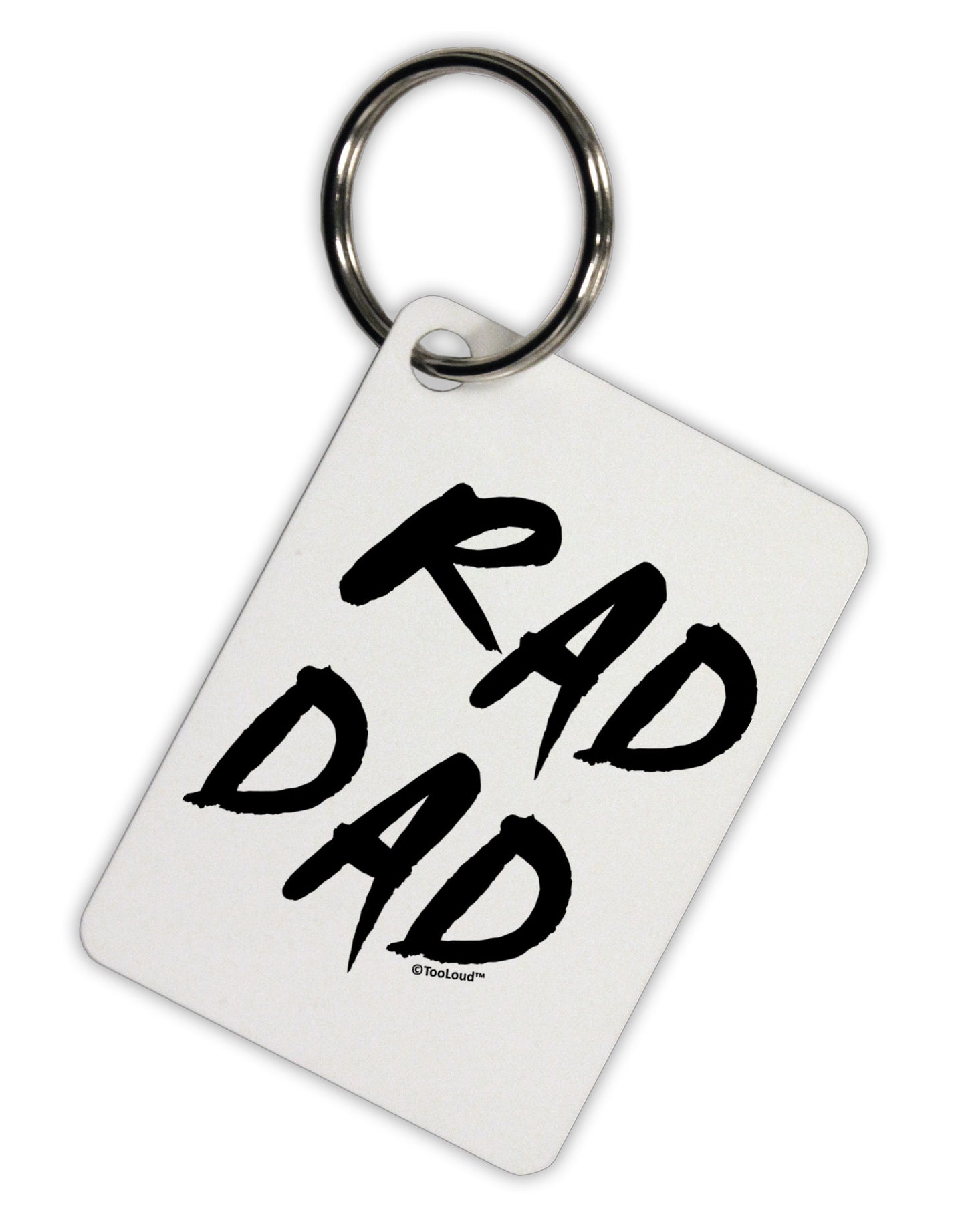 Rad Dad Design Aluminum Keyring Tag-Keyring-TooLoud-White-Davson Sales