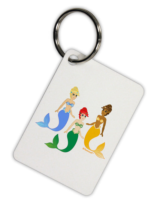 Three Mermaids Aluminum Keyring Tag-Keyring-TooLoud-White-Davson Sales