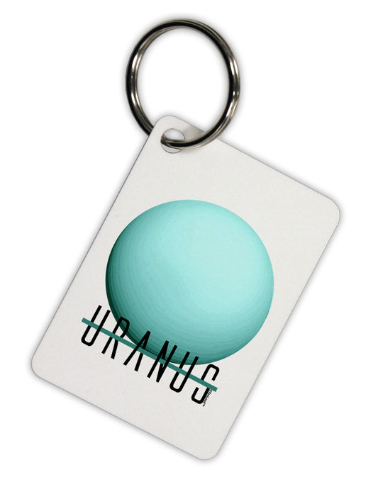 Planet Uranus Text Aluminum Keyring Tag by TooLoud-Keyring-TooLoud-White-Davson Sales