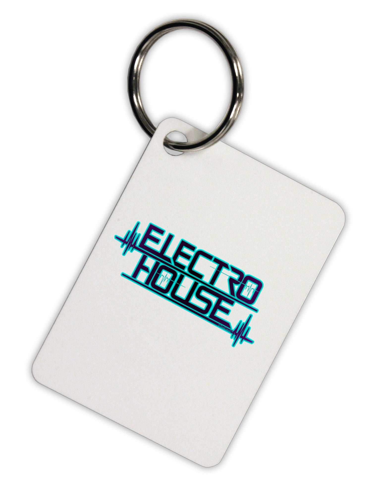 Electro House Bolt Aluminum Keyring Tag-Keyring-TooLoud-White-Davson Sales