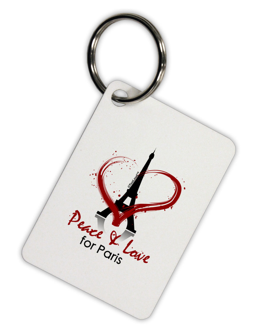 Peace & Love For Paris Aluminum Keyring Tag-Keyring-TooLoud-White-Davson Sales