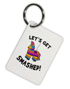 Let's Get Smashed Pinata Aluminum Keyring Tag-Keyring-TooLoud-White-Davson Sales