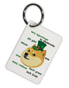 St Patricks Day Leprechaun Doge Aluminum Keyring Tag-Keyring-TooLoud-White-Davson Sales