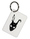 Scary Bunny Face Black Aluminum Keyring Tag-Keyring-TooLoud-White-Davson Sales