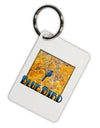 Blue Bird In Yellow Text Aluminum Keyring Tag-Keyring-TooLoud-White-Davson Sales