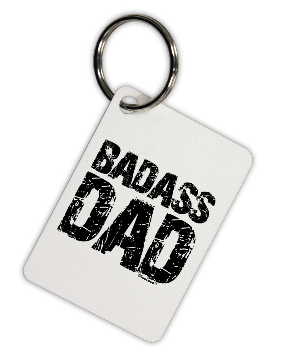 Badass Dad Aluminum Keyring Tag by TooLoud-TooLoud-White-Davson Sales