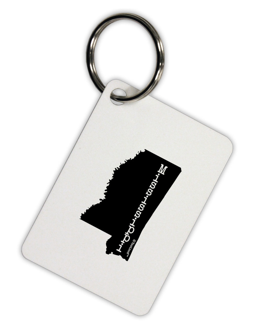 Mississippi - United States Shape Aluminum Keyring Tag-Keyring-TooLoud-White-Davson Sales