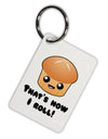 How I Roll Cute Roll Aluminum Keyring Tag-Keyring-TooLoud-White-Davson Sales