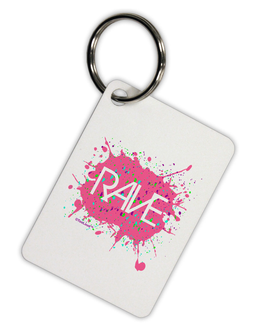 Rave Splatter Pink Aluminum Keyring Tag-Keyring-TooLoud-White-Davson Sales