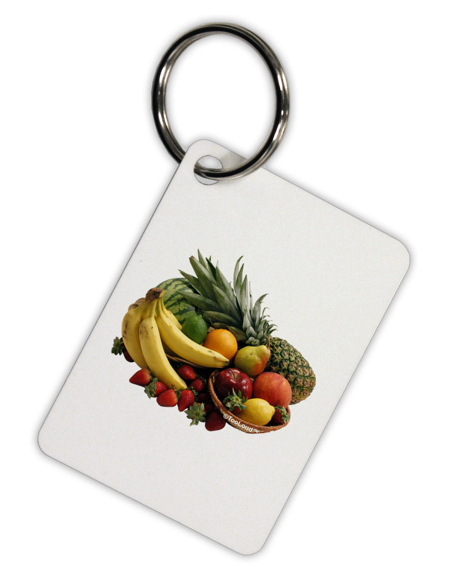 Fruit Basket Still Life Aluminum Keyring Tag-Keyring-TooLoud-White-Davson Sales