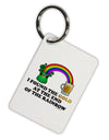 End Of The Rainbow Text Aluminum Keyring Tag-Keyring-TooLoud-White-Davson Sales