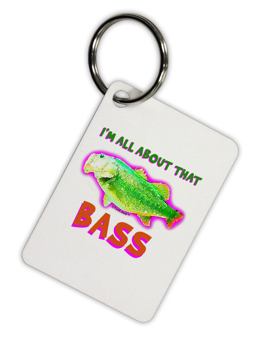 All About That Bass Fish Watercolor Aluminum Keyring Tag-Keyring-TooLoud-White-Davson Sales