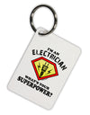 Electrician - Superpower Aluminum Keyring Tag-Keyring-TooLoud-White-Davson Sales