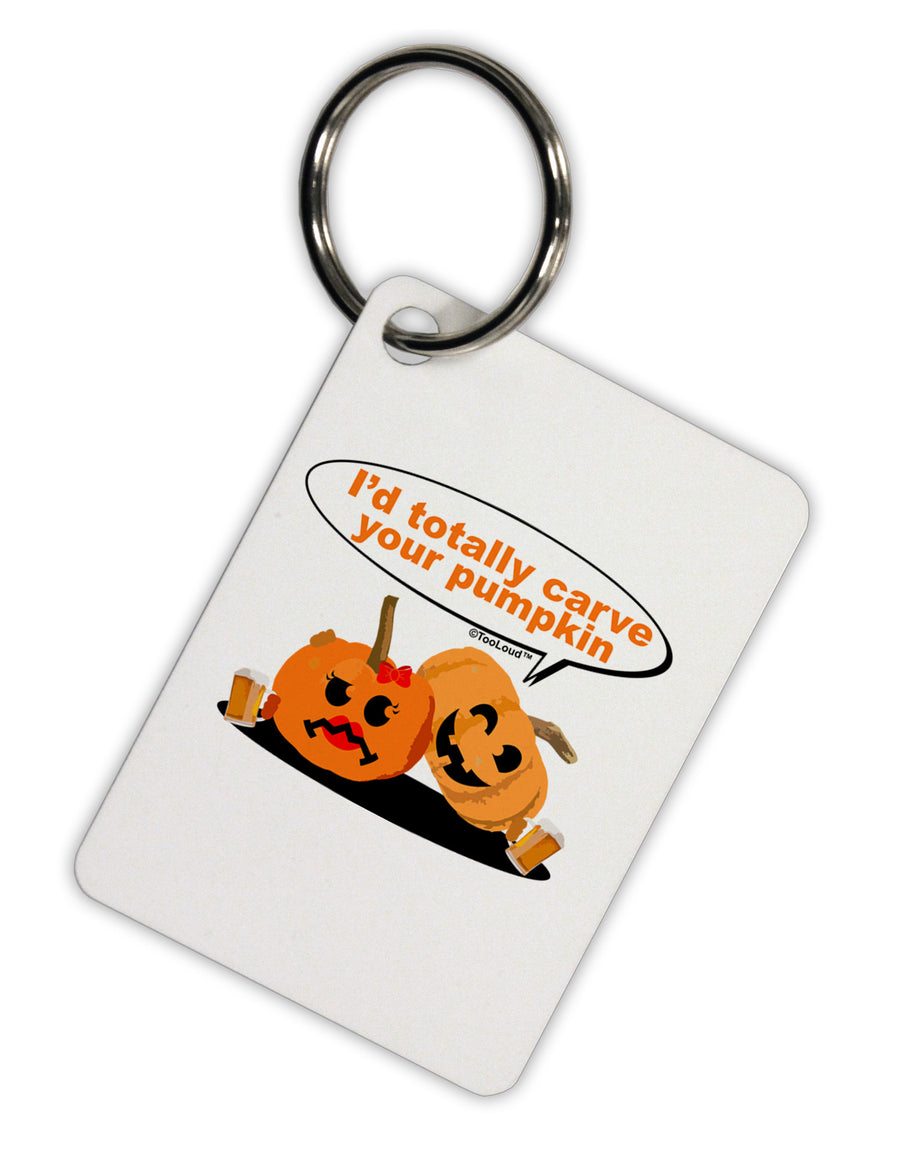 Carve your pumpkin Aluminum Keyring Tag-Keyring-TooLoud-White-Davson Sales