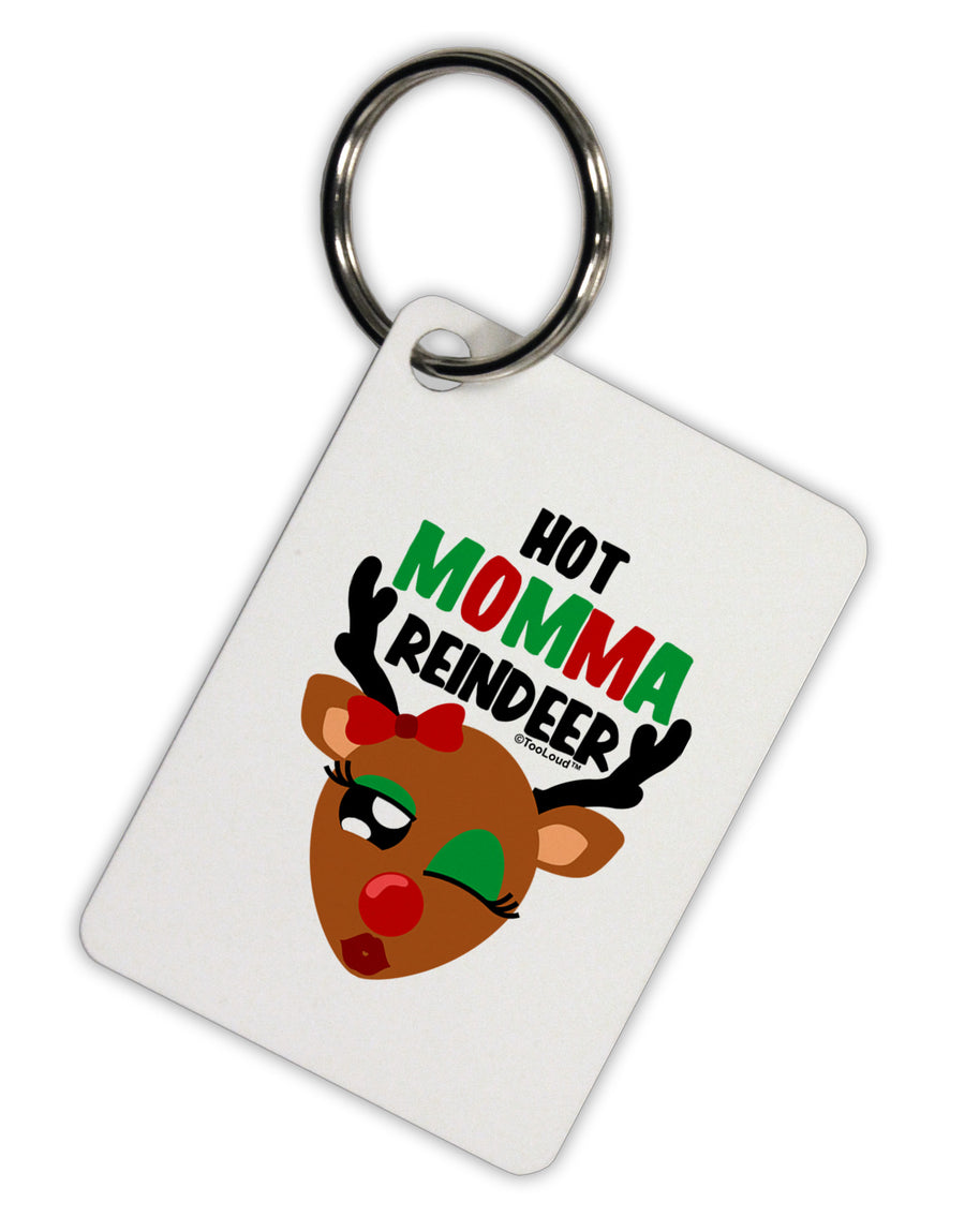 Hot Momma Reindeer Matching Deer Aluminum Keyring Tag-Keyring-TooLoud-White-Davson Sales