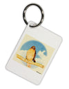 Red-tailed Hawk Aluminum Keyring Tag-Keyring-TooLoud-White-Davson Sales