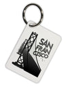 San Francisco Text Bay Bridge Aluminum Keyring Tag-Keyring-TooLoud-White-Davson Sales