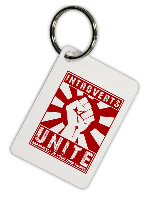 Introverts Unite Funny Aluminum Keyring Tag by TooLoud-TooLoud-Davson Sales
