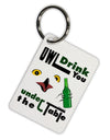 Owl Drink You Under the Table Aluminum Keyring Tag-Keyring-TooLoud-White-Davson Sales