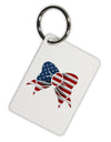 Patriotic Bow Aluminum Keyring Tag-Keyring-TooLoud-White-Davson Sales